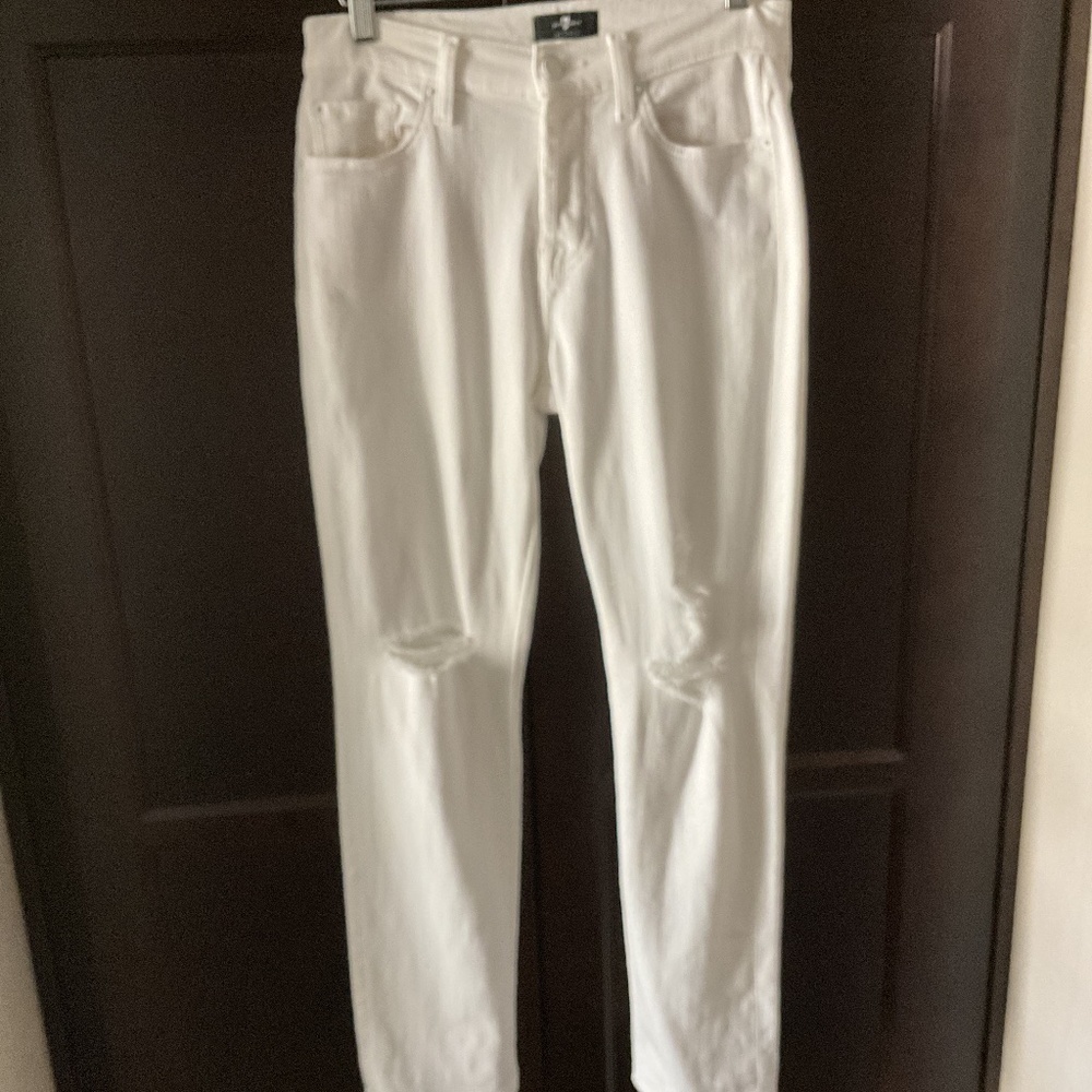 7 for all mankind women’s white jeans Josephina